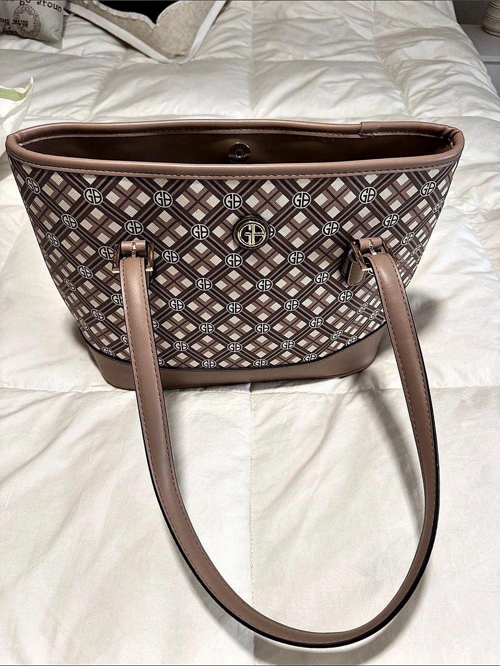 Gianibernini  Geometric Tote in Brown Like New